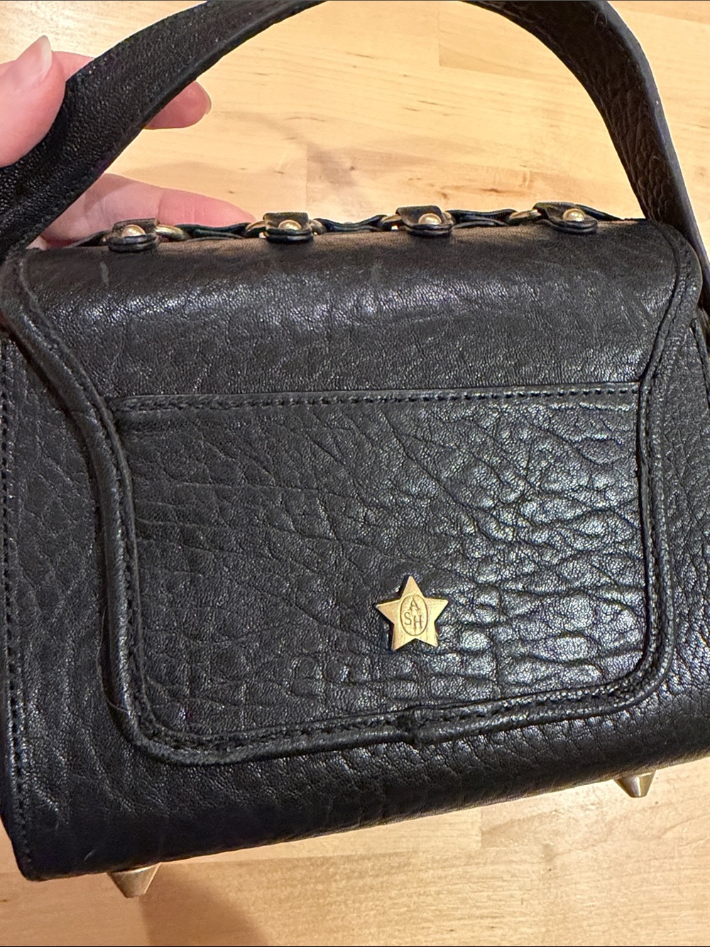 Ash small Black Lulu Crossbody Bag - Womens Shoulder Purse NWOT 100% leather - Picture 2 of 8